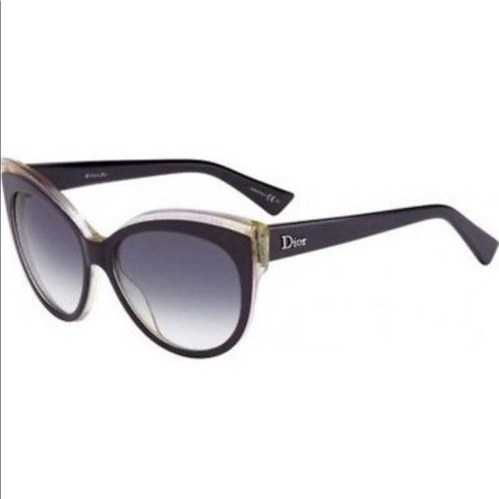NEW DIOR GLISTEN 1 SUNGLASSES CAT EYE wBox Purple